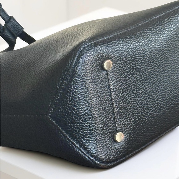 Kate Spade Mini Black Leather Bucket Top Handle Handbag! - Picture 7 of 9